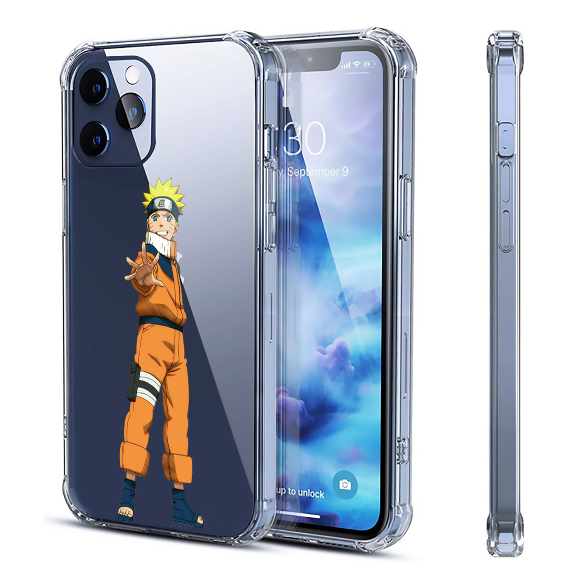 （画像用） NARUTO -ナルト- うずまき ナルト Uzumaki Naruto 【iPhone 12シリーズ対応】透明スマホケース（クリアソフトケース）